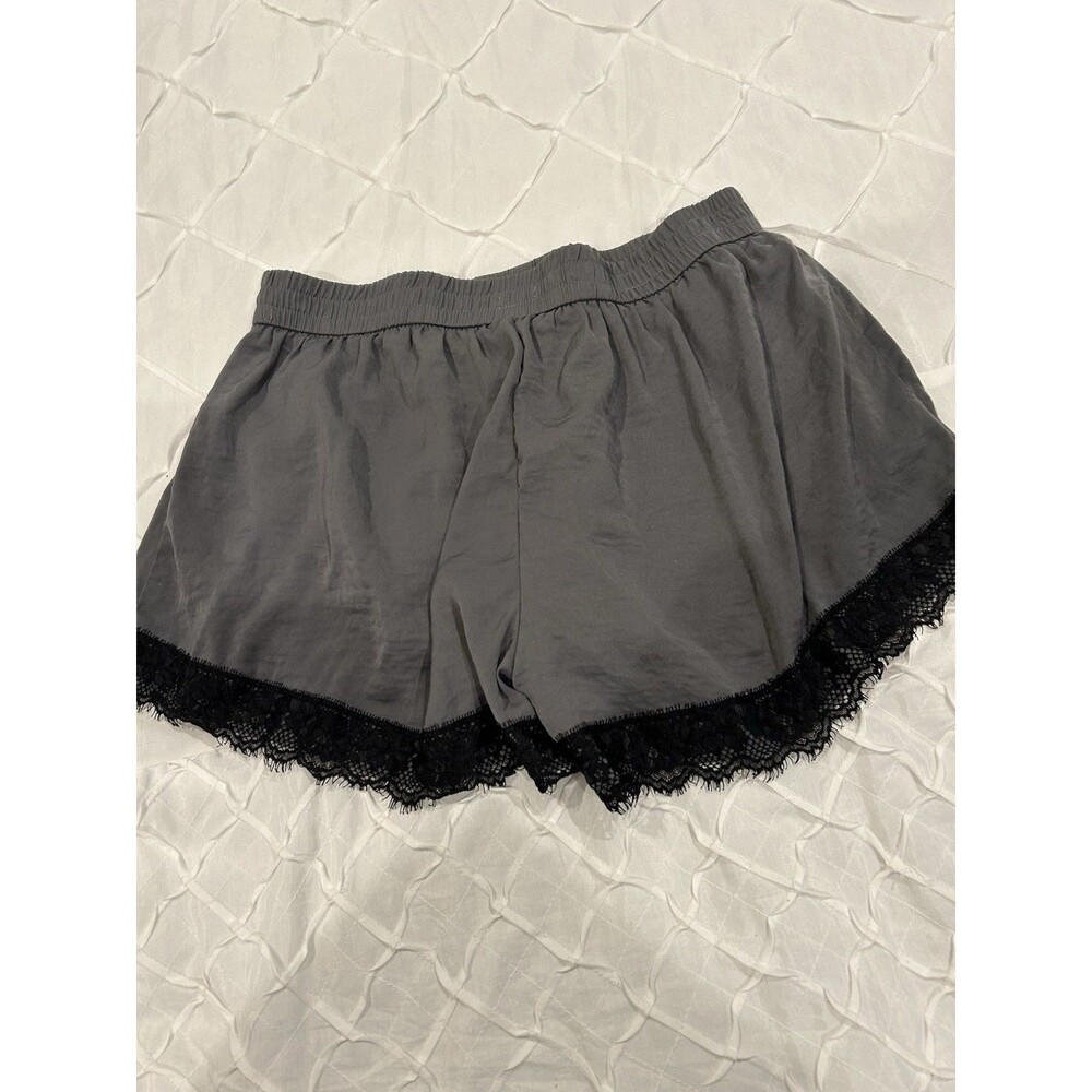 Hollister Gray Silky Shorts With Lace Trim  Size S - Picture 2 of 4